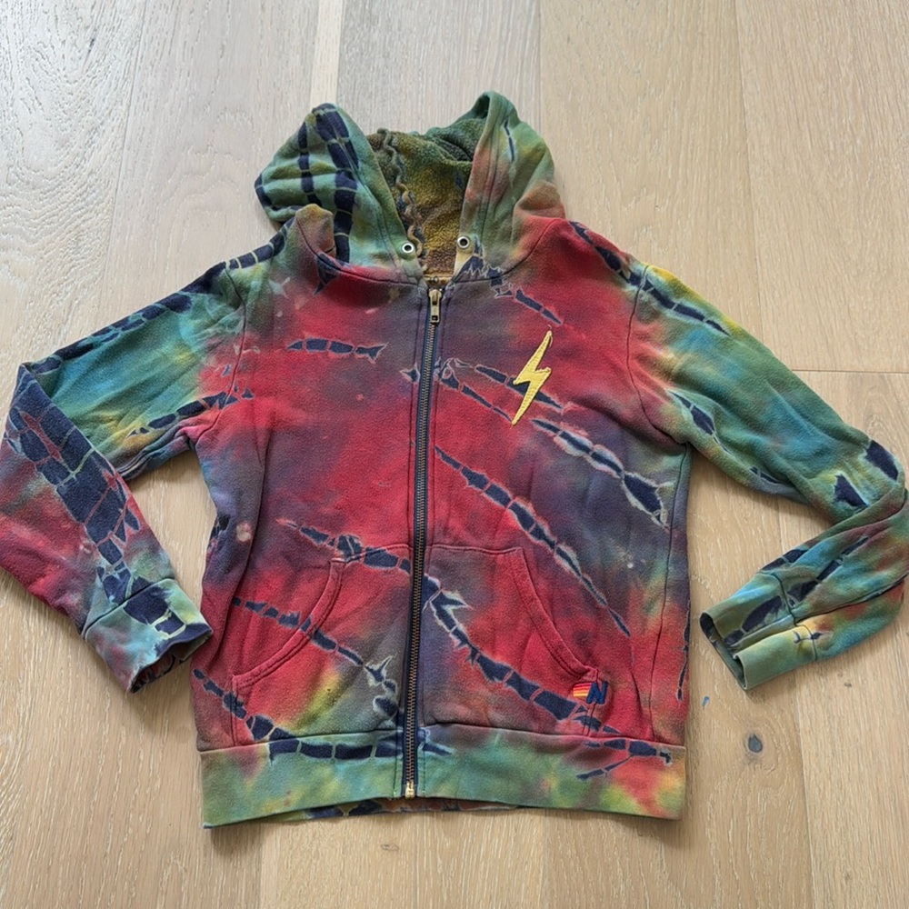 Aviator Nation Tie Dye Lightning Bolt Jacket